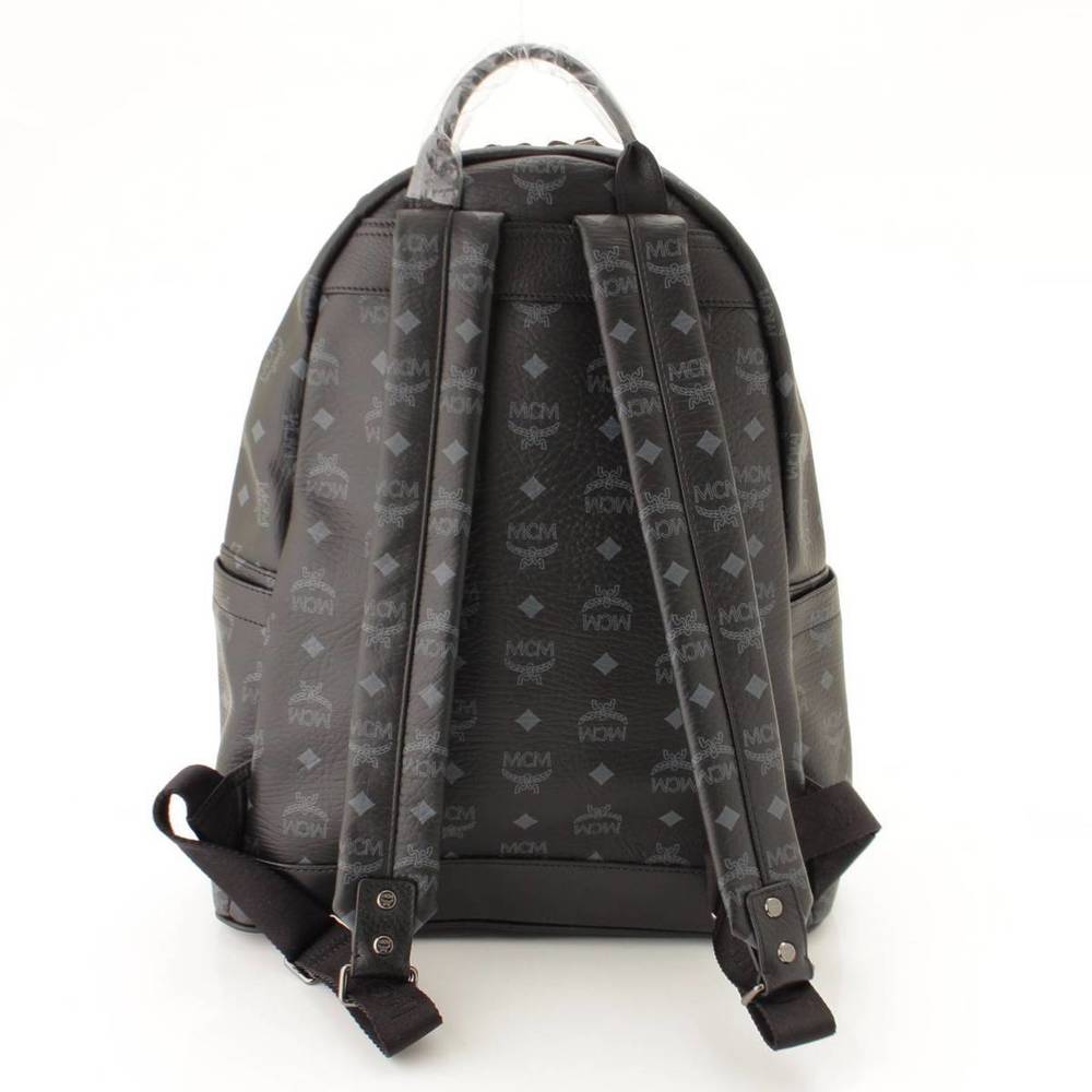 Mcm Backpack Rucksack Logogram Studded Black - image 4
